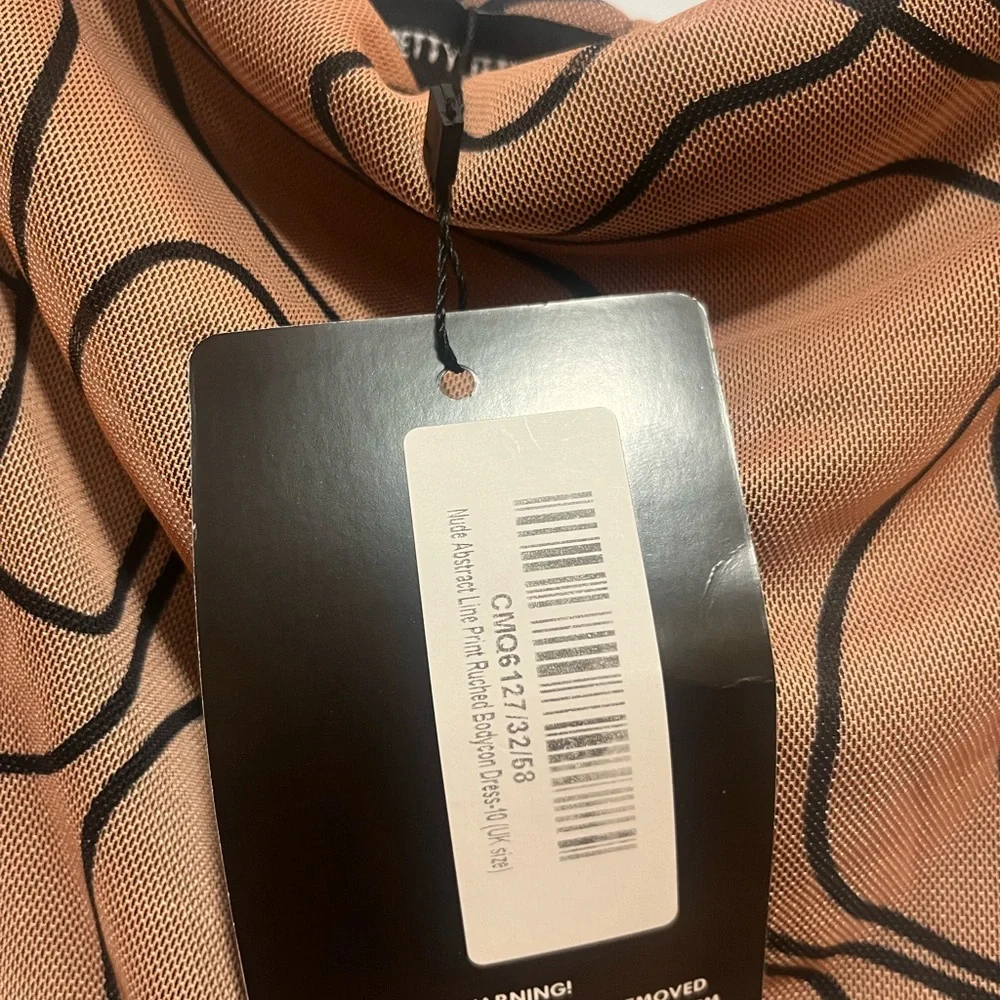 PLT Abstract Print Ruched Dress - Picture 3 of 3
